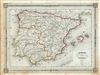 1852 Dufour Map of Spain under the Roman Empire