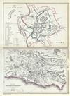 1867 Hughes Map of Rome and the Roman Territories During Ancient Roman Times