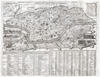 1721 Chatelain Plan or Map of Rome, Italy