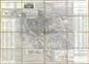 1866 Fornari Pocket Map or Case Map of Rome Italy