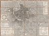 1843 Monaldini Case Map of Rome, Italy