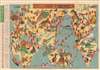 1926 Saburo Ota Pictorial World Map Sugoroku Map
