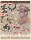 1943 Lord Pictorial Map of East Asia and Southwest Pacific during World War II