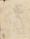 1945 Sweet SECRET WWII Manuscript Map Villa Verde Trail, Luzon, Philippines