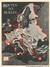 1943 Chapin Map of Europe with Possible Allied Invasion Routes