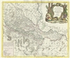 1783 Santini Map of the Kingdom of Slavonia (Croatia, Serbia, Bosnia)
