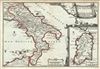 1701 De Fer Map of the Kingdom of Naples, Southern Italy