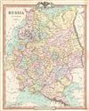 1850 Cruchley Map of European Russia