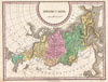 1827 Finley Map of Russia in Asia