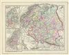 1887 Bradley Map of European Russia, Scandinavia, Holland, Belgium and Denmark.