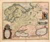1646 Merian Map of Russia, Depicted Just After the Reign of Boris Godunov