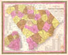 1846 Mitchell / Burroughs Map of South Carolina