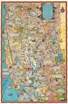 1939 Newton Pratt Pictorial Map of the Sacramento Valley, California