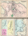 1873 Beers Map of East Hampton and Sag Harbor, Long Island, New York