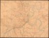 1904 Service Topographique Chantereau Heliotype Map of Saigon, Vietnam