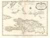 1725 De l'Isle/ Buache Map of Saint Domingue / Hispaniola