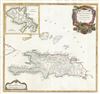 1750 Vaugondy Map of Hispaniola or Santo Domingo and Martinique