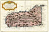 1758 Bellin Map of Saint Lucia (Sainte Lucie), West Indies