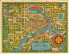 1931 Burbank Pictorial City Plan or Map of Saint Paul, Minnesota