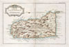1764 Bellin Map of St. Lucia ( St. Lucie ), in the West Indies