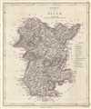 1854 Pharoah and Company Map of the Salem District, Tamil Nadu, India