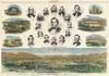 1866 Harper's Weekly View of Salt Lake City, Utah w- Brigham Young (Mormons)