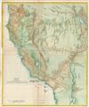 1855 U. S. War Department Map of Salt Lake City, Utah to San Francisco Bay, California