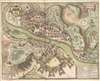 1644 Merian Bird's Eye View of Salzburg