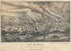 1851 Justh Quirot Letter Sheet View of the San Francisco Fire of May 1851