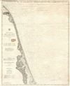 1879 U.S. Coast Survey Map of Sandy Hook to Barnegat Inlet, New Jersey (Toms River)