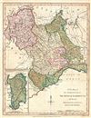 1794 Wilkinson Map of Sardinia dn Piedmont, Italy