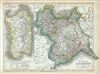 1852 Meyer Map of the Kingdom of Sardinia (Piedmont and Sardinia)