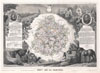 1852 Levasseur Map of the Department De La Sarthe, France