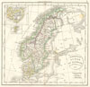 1831 Delamarche Map of Scandinavia: Sweden, Norway, Denmark