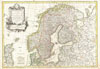 1762 Janvier Map of Scandinavia - Norway, Sweden, Denmark, Finland