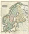 1817 Thomson Map of Scandinavia (Denmark, Sweden, Norway)