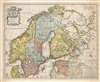 1682 Frederick De Wit Map of Scandinavia