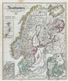 1855 Spruner Map of Scandinavia during the 1397 Kalmar Union