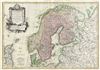 1762 Janvier Map of Scandinavia - Sweden, Norway, Denmark, Finland