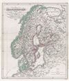 1854 Spruner Map of Scandinavia under Fredrikshamn Treaty