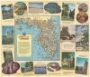 1947 Way Pictorial Tourist Map of Florida