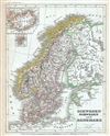 1849 Meyer Map of Scandinavia (Sweden, Norway and Denmark)