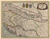 1628 Mercator Hondius Map of the Balkans: Croatia, Bosnia, Dalmatia, Sclavonia