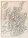1840 Black Map of Scotland