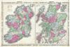 1864 Johnson Map of Ireland and Scotland