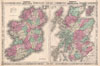 1866 Johnson Map of Scotland and Ireland