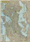 1949 Metsker City Plan or Map of Seattle, Washington