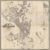 1901 Morrison / Robinson Cadastral Wall Map of Seattle, Washington