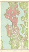 1957 U.S. Geological Survey Map of Seattle, Washington and Vicinity