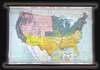 1940 Denoyer-Geppert Wall Map of Secession before the American Civil War